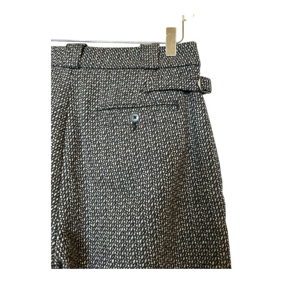 Banana Republic Wylder Straight Tweed Pant Trouser Cuffed Sz 8P Blackstone Twill - Picture 11 of 16
